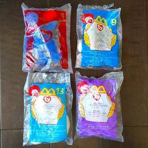 Set of 4 - TY Beanie Babies